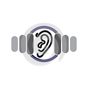 ear and diagnose health logo desain and vector