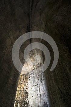 Ear of Dionysius cave in Syracue, Sicily