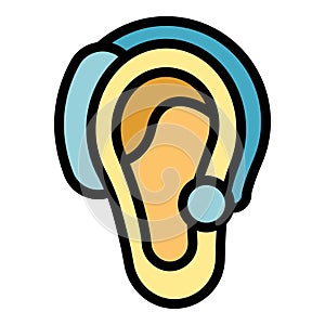 Ear disabled equipment icon vector flat