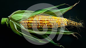 The ear of fresh corn.AI generated image