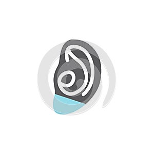 Ear frostbite. Symptoms, icons set. Vector signs for web graphics.