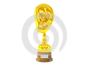 Ear golden trophy