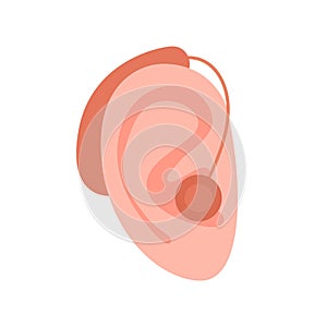 Ear hearing aid device, help for impaired of hearing. Deafness, Hearing Loss. Deaf with hear problem. Hearing