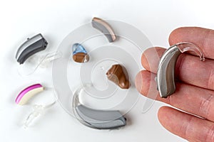 In-ear hearing aid, invisible medical material