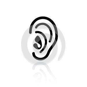 Ear hearing vector icon