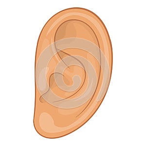 Ear icon, cartoon style