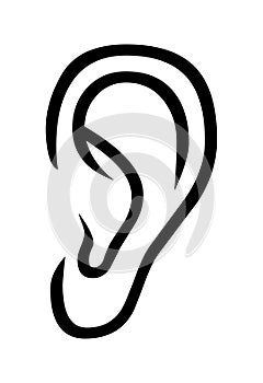 Ear icon logo illustration