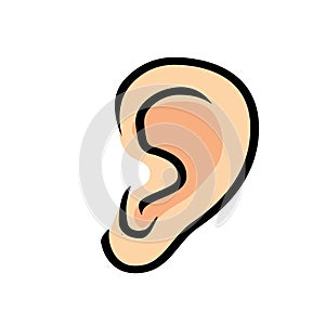 Ear icon logo vector