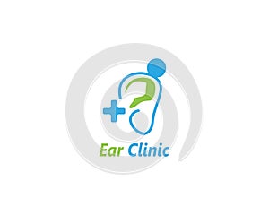 Ear icon and symbol logo vector template