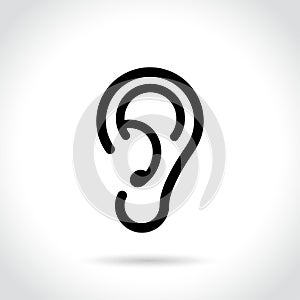 Ear icon on white background