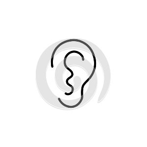 Ear icon on white background