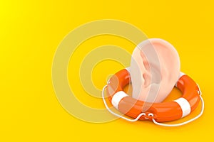 Ear inside life buoy