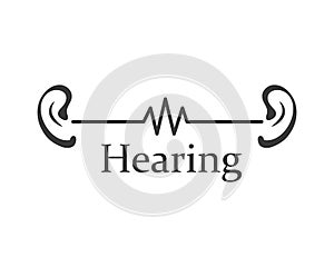 Ear logo icon vector design illustration