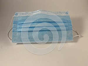 Ear loop surgical mask with white trim