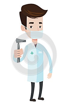 Ear nose throat doctor vector illustration.