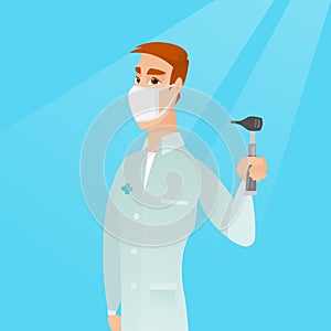 Ear nose throat doctor vector illustration.