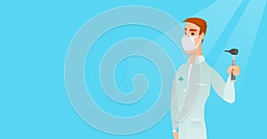 Ear nose throat doctor vector illustration.