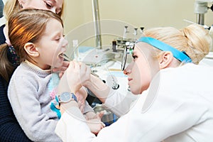 Ear, nose, throat examining. ENT doctor with a child. otolaryngology