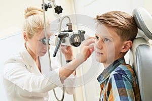 Ear, nose, throat examining. ENT doctor with a child patient and endoscope