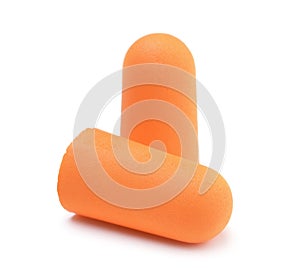 Ear plugs isolated on white background