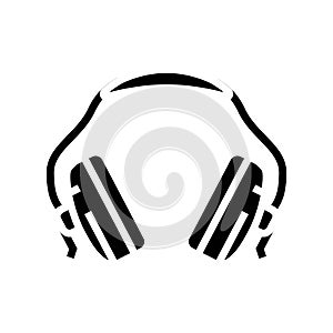 ear protection audiologist doctor glyph icon vector illustration