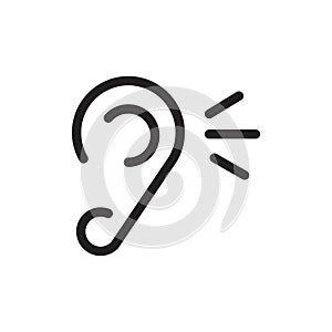 Ear vector icon logo design