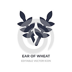 ear of wheat icon on white background. Simple element illustration from Food concept