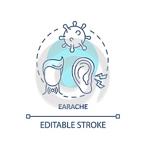 Earache concept icon