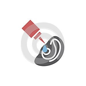 Earache icon. Vector icon for web graphic.