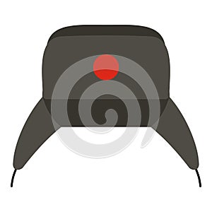 Earflap hat icon isolated