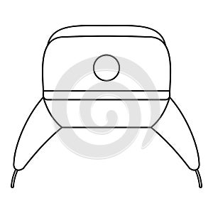 Earflap hat icon, outline style