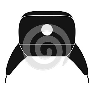 Earflap hat icon, simple style