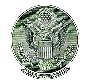 Eargle Seal US One Dollar Bill photo