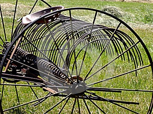 Early 20th century hay rake.