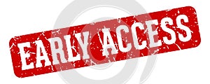 early access rectangular sign. early access stamp