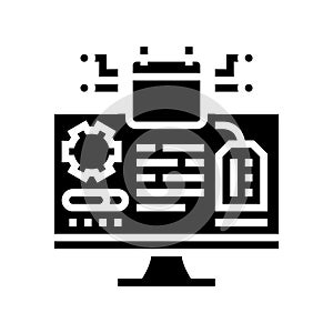early adopter tech enthusiast glyph icon vector illustration photo