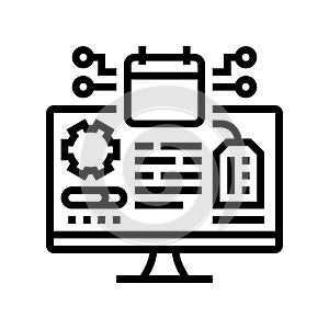 early adopter tech enthusiast line icon vector illustration