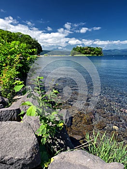 Early Afternoon Scene Lake Toya Hokkaido Japan