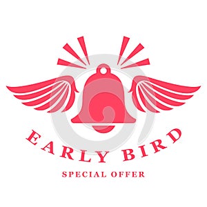 Early bird offer vector icon