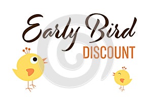 Early Bird Special discount sale event banner or poster
