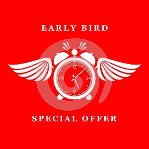 Early bird special offer icon