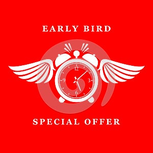 Early bird special offer icon photo