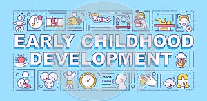 Early childhood development word concepts banner