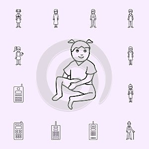 early childhood girls icon. Generation icons universal set for web and mobile