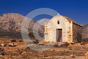 Early Christian Basilica next to the temple of Demeter on Naxos island, Greece