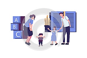 early education vector flat style illustration design