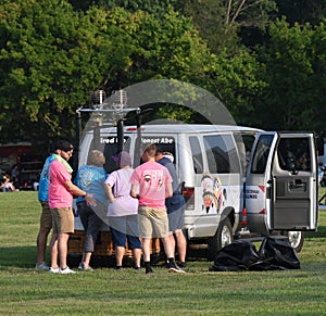 Hot Air Balloonist Preparing Basket #1