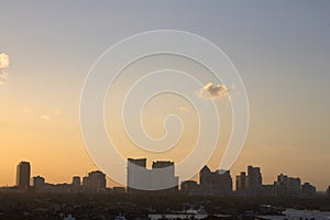 Early evening skyline view of fort lauderdale