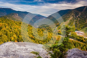 Early fall view from Bald Mountain, at Franconia Notch State Par