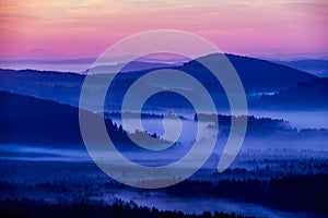 In Kürze Herbst morgen auf der tschechisch österreichisch grenzen 